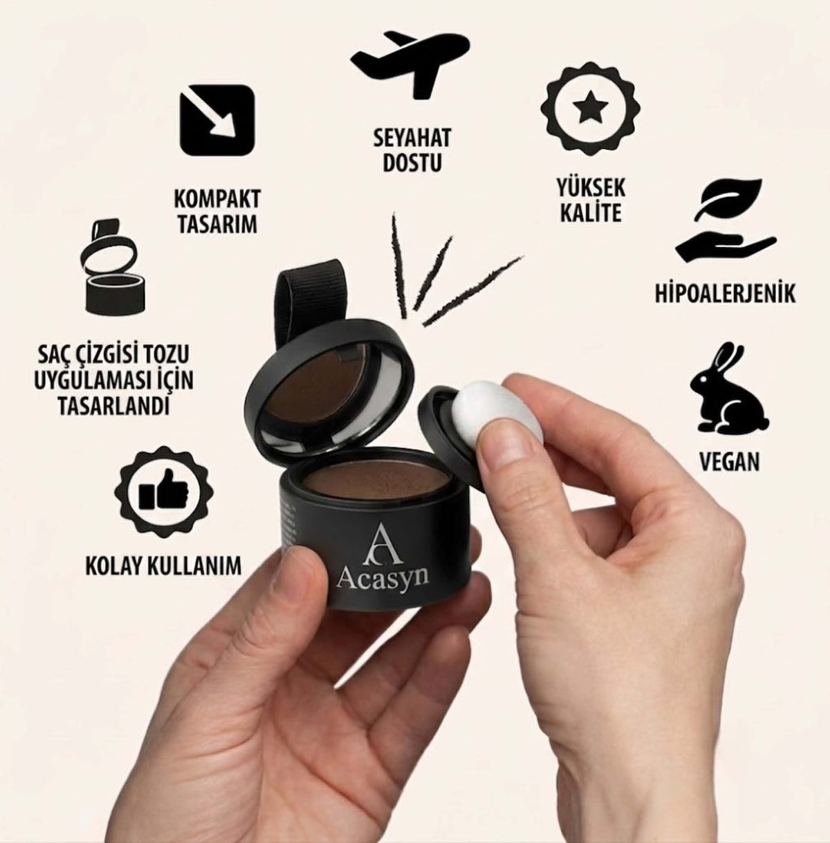 Acasyn Saç Kapatıcı Tozu